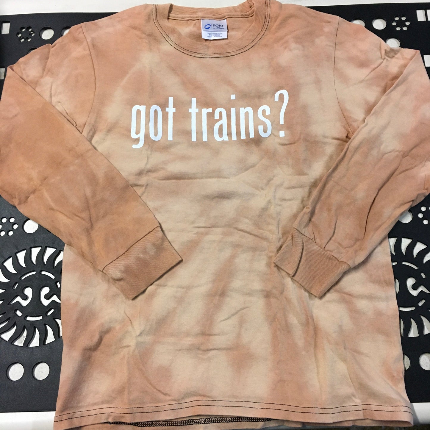 T-Shirt - "Got Trains" Youth Long Sleeve (Tie-Dye)