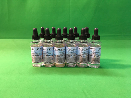 JT's Mega-Steam Smoke Fluid - Christmas Scents - 2 Oz Bottles w/ Dropper - MrMuffin'sTrains