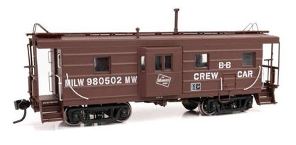 Walthers HO 920-103659 - Proto -  Rib Sided Caboose "Milwaukee Road" #980502 (Tuscan, Black, White; Includes Oil Stove) Buildings & Bridges