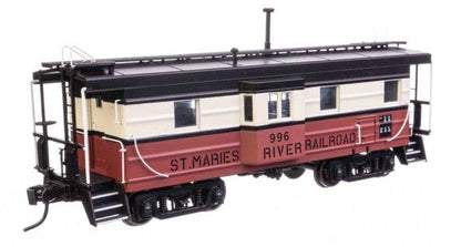 Walthers HO 920-103661 - Proto -  Rib Sided Caboose "St. Marie's River Railroad" #996 (Red, White, Black; Includes Oil Stove)